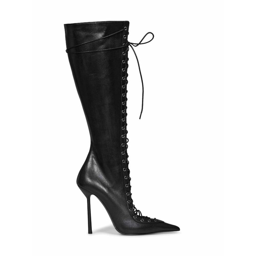 Le Silla Women Black Semi-Polished Nappa Leather Colette 120 Mm Knee-High Boots